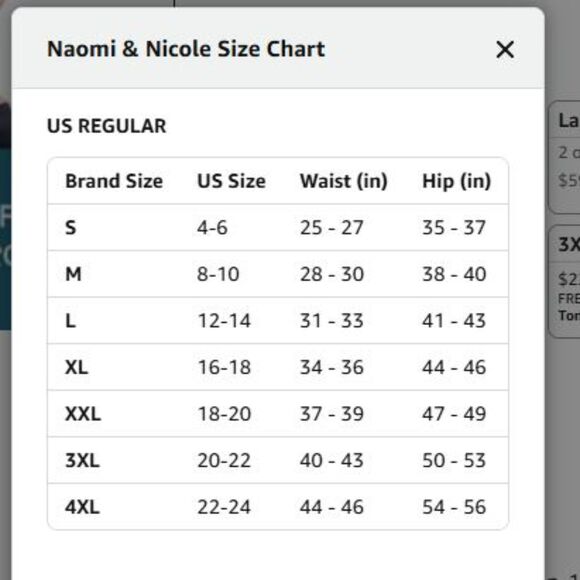 Naomi & Nicole Torsette Thigh Slimmer 7071 Black 3X NWT Shapewear Comfort Fit - Picture 5 of 6